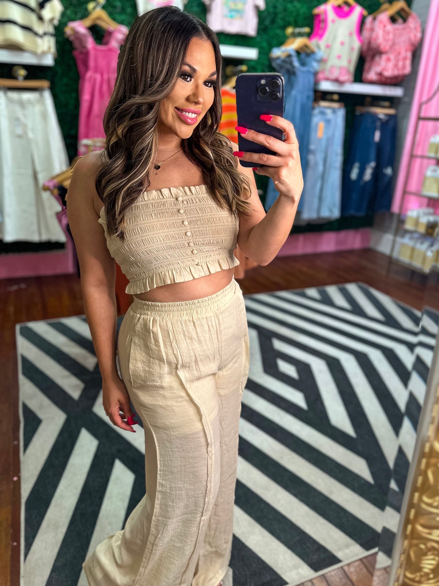 SWEET ON YOU TAUPE CROP TOP