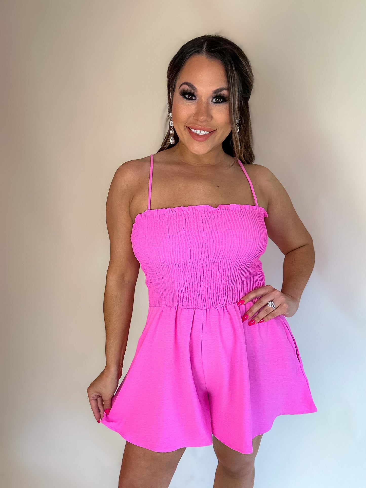 A MOMENT FOR LOVE PINK ROMPER