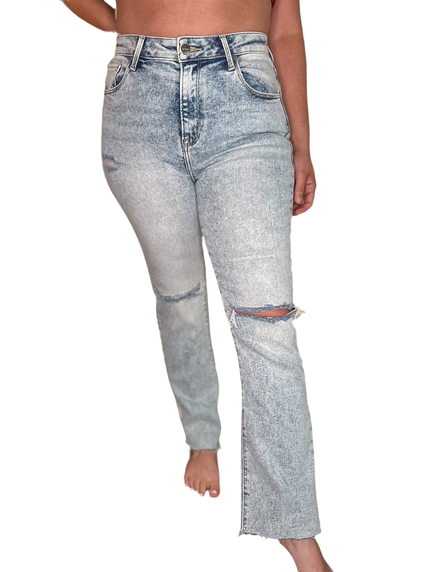 HIGH RISE ANKLE STRAIGHT JEANS - 5448 (RISEN BRAND)