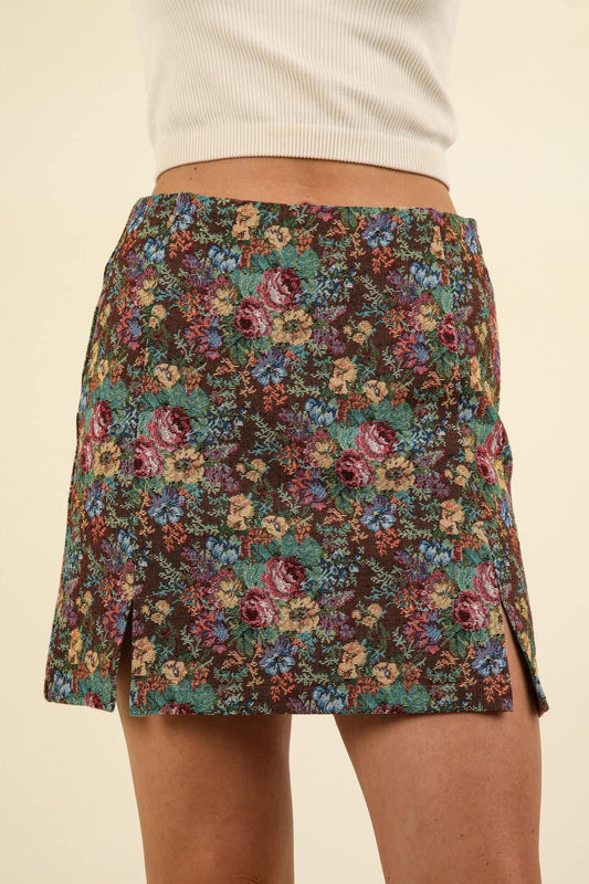 QUICKLY APPROACH CHOCOLATE MIX SKIRT