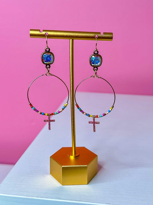 MULTICOLORED DANGLE EARRINGS