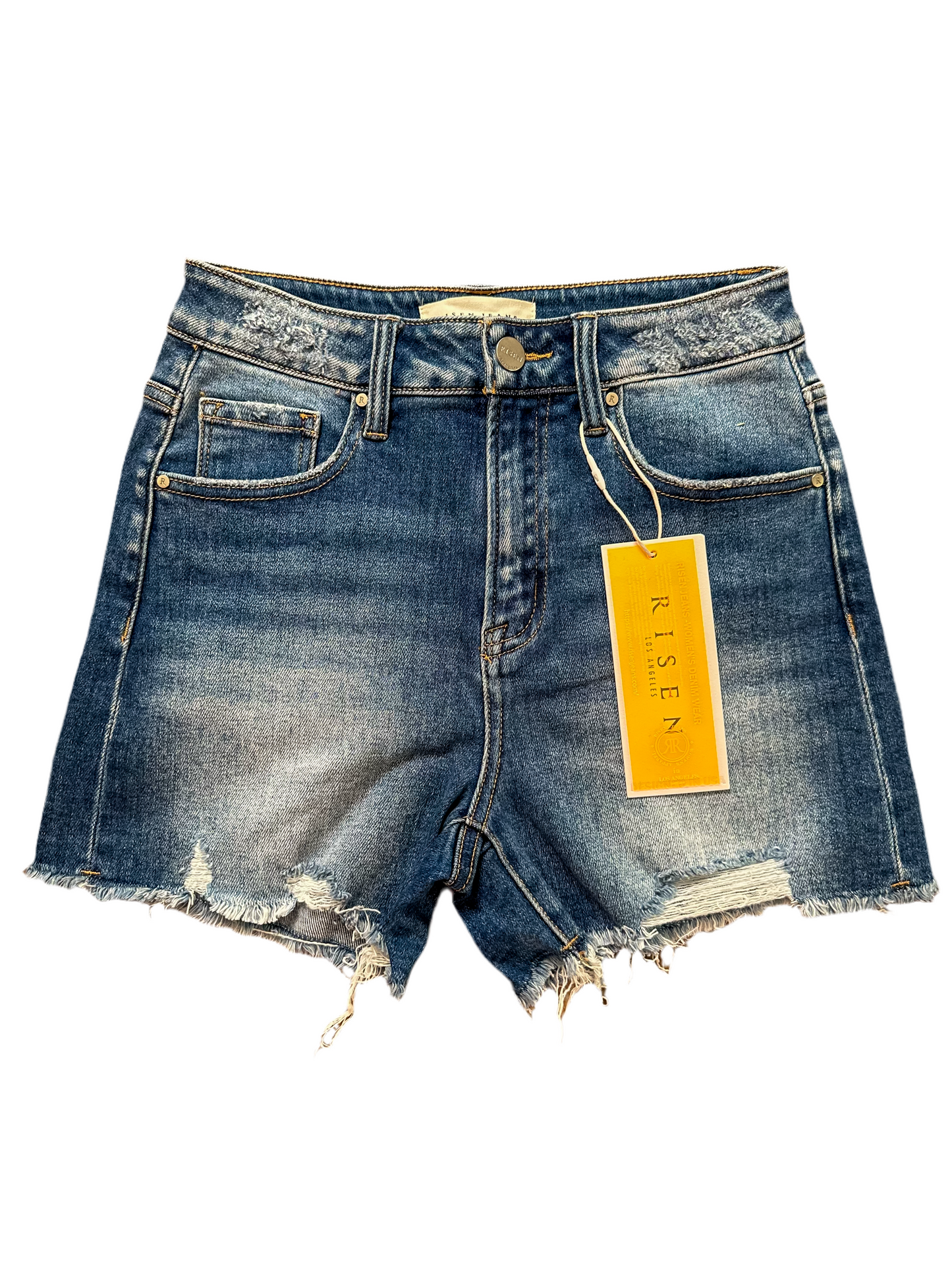 HIGH RISE DISTRESSED SHORTS - 6240